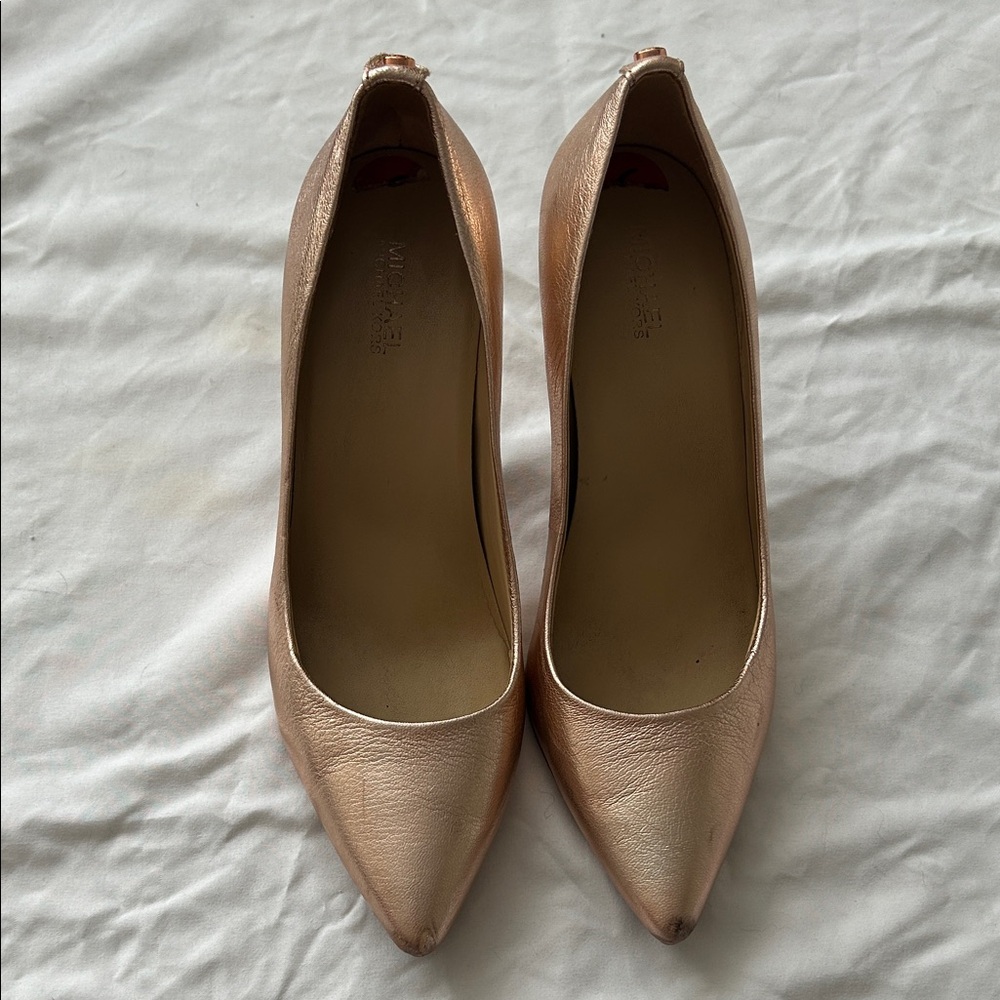 Michael Kors Women's Metallic Rose Heels